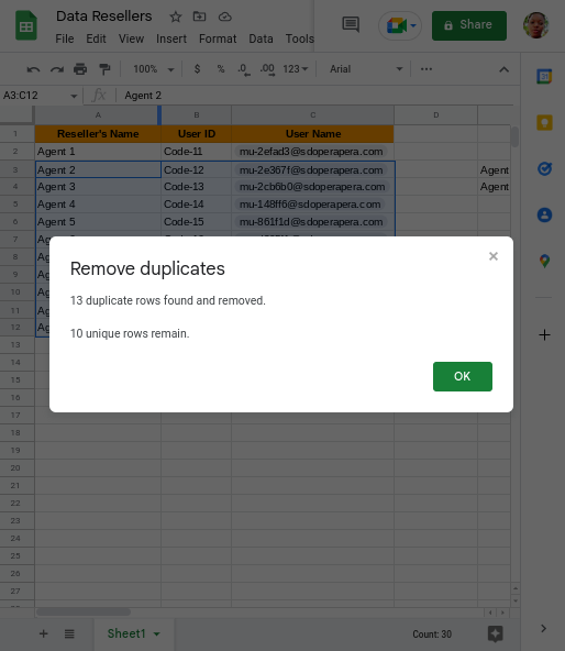 Data without Duplicates