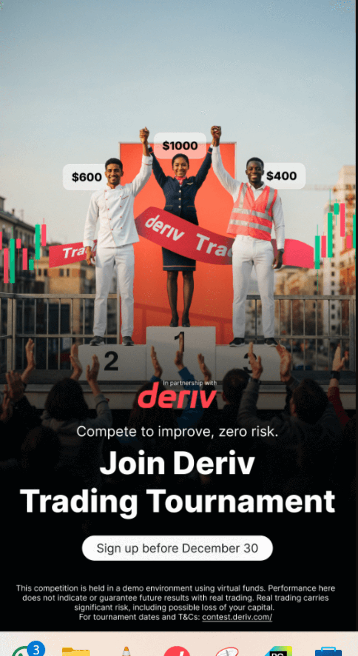 Trade With Zero Risk, Win Real Cash: How Deriv Demo Competition Work