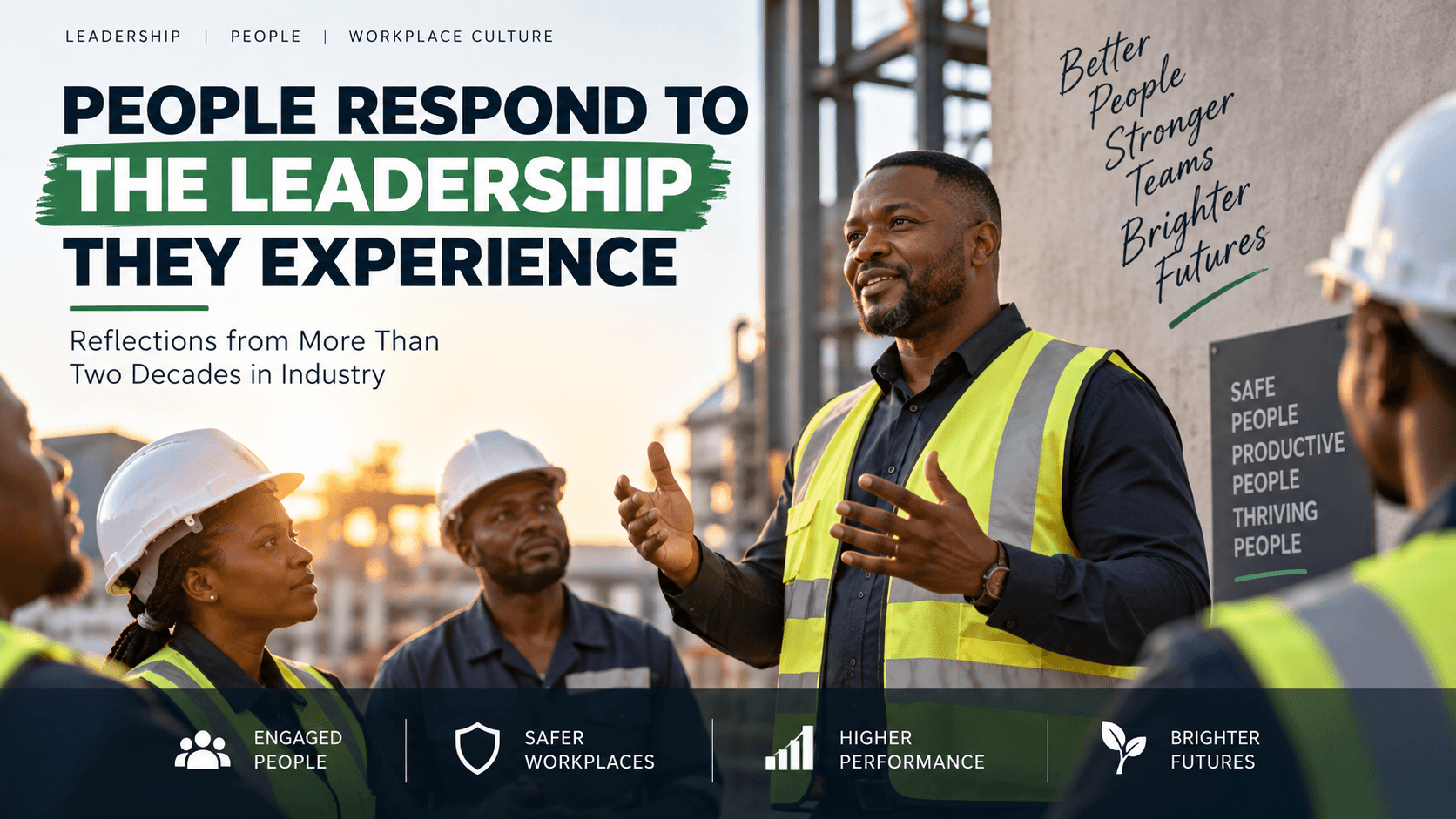 People respond to the leadership they experience. Explore how leadership shapes employee trust, accountability, safety culture, engagement and performance.